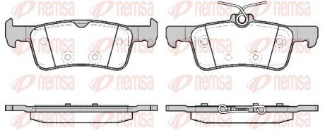 PEUGEOT Колодки гальмівні задні.308 13- REMSA 1563.20