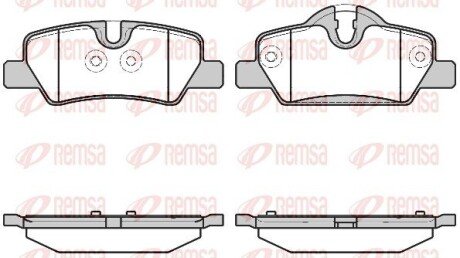 Колодки тормозные задние MINI MINI COOPER 1.2-2.0 2013- REMSA 1600.00