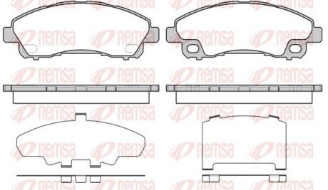 Колодки гальмівні дискові REMSA 1645.00