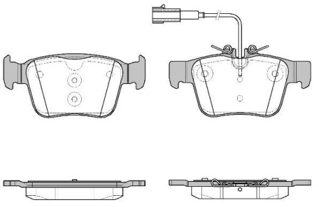 ALFA ROMEO гальмівні колодки задн. з датчик. Giulia 15-Stelvio REMSA 1722.02