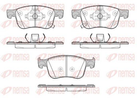 Колодки гальм. передні FORD FOCUS 1.0 EcoBoost 18- REMSA 1808.12