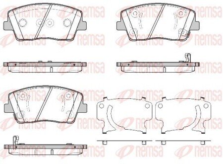 KIA Комплект гальмівних колодок STINGER (CK) 2.0 T-GDI 17- REMSA 1811.02