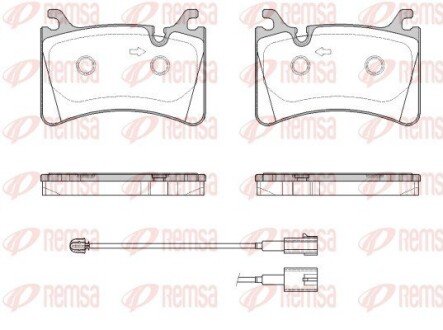 ALFA ROMEO Гальм. колодки задн. GIULIA (952_) 2.9 Quadrifoglio (952AAM24) 15- REMSA 1817.02