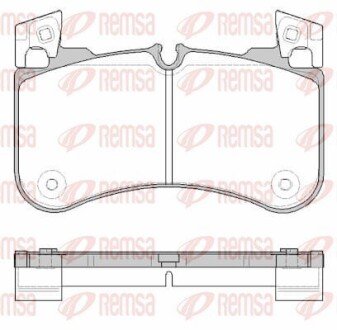 LAND ROVER Комплект гальмівних колодок передн. DISCOVERY V 3.0D 16- REMSA 1831.00