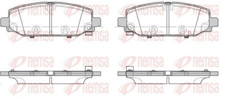 Колодки гальмівні дискові (комплект 4 шт) REMSA 1844.02