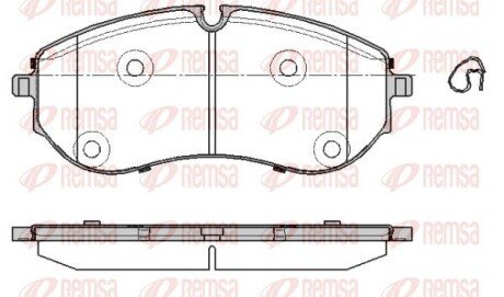 VW колодки гальм. передні Crafter 16- REMSA 1857.00 (фото 1)