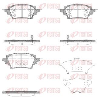Колодки гальмівні дискові (комплект 4 шт) REMSA 1859.02