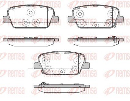 Колодки гальмівні дискові (комплект 4 шт) REMSA 1878.02