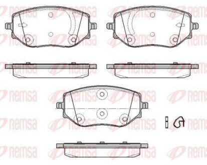 Колодки гальмівні дискові (комплект 4 шт) REMSA 1887.00