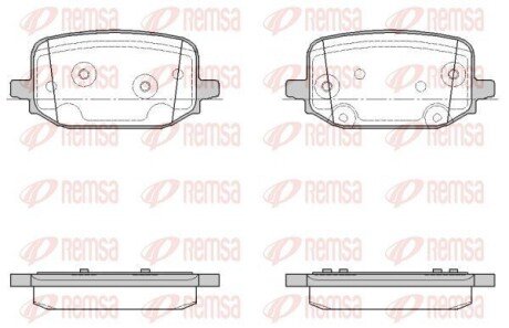 Колодки гальмівні дискові (комплект 4 шт) REMSA 1934.00