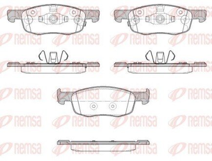 Колодки гальмівні дискові (комплект 4 шт) REMSA 1939.02