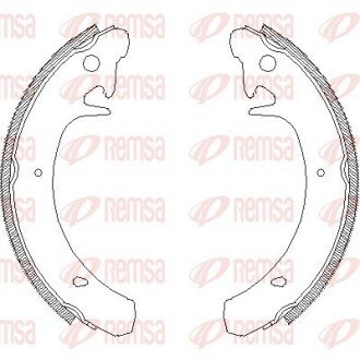 Колодки гальмівні барабанні REMSA 4129.00