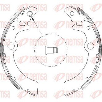 Колодки гальмівні барабанні REMSA 4143.00