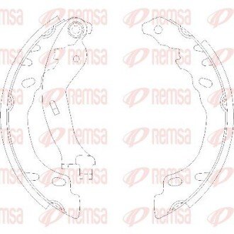 Колодки гальмівні барабанні REMSA 4158.00