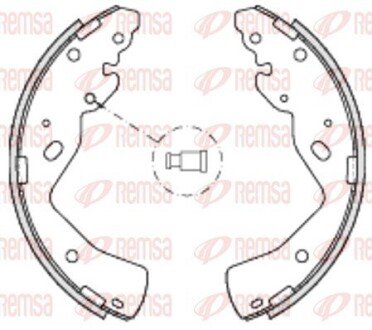 Колодки гальмівні барабанні (комплект 4 шт) REMSA 4232.00