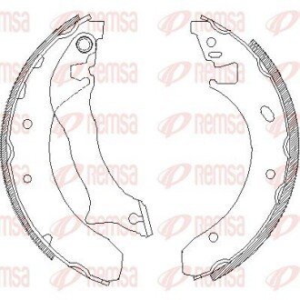 FORD Колодки гальмівні барабанні MONDEO 1.6-2.0 93- 228,6X44 REMSA 4300.00