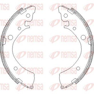 Колодки гальмівні барабанні REMSA 4367.00