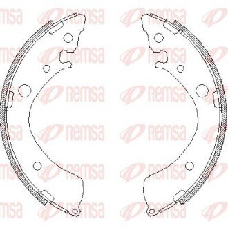 Колодки гальмівні барабанні REMSA 4367.01