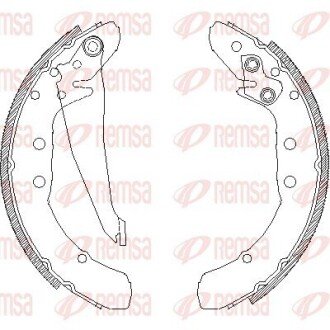 AUDI Колодки гальмівні барабанні AUDI 80,100,5E,PASSAT 89- REMSA 4397.00