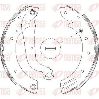 Колодки гальмівні барабанні REMSA 4513.00