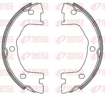 Колодки гальмівні барабанні (комплект 4 шт) REMSA 4640.00