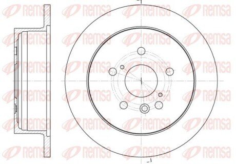 Гальмівний диск задн. AVENSIS VERSO 2.0-2.4 01- REMSA 61158.00