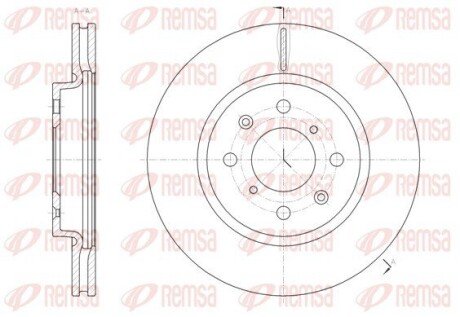 Диск гальм. передн. SUZUKI SWIFT 10- REMSA 61481.10