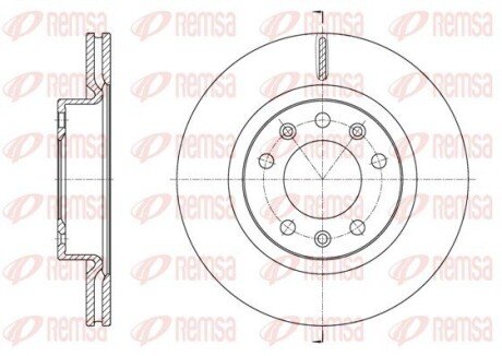 Диск гальмівний передн. PEUGEOT 308 13- REMSA 61584.10