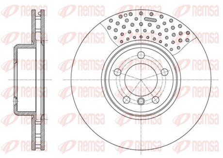 BMW Диск гальмівний передній 1/F21, 2/F23 REMSA 61594.10