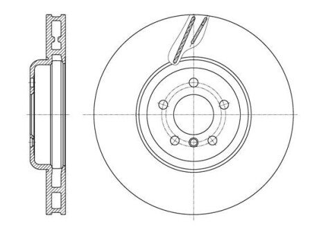 BMW Диск гальмівний передній лів. 5/F10, 7/F02 REMSA 61598.10