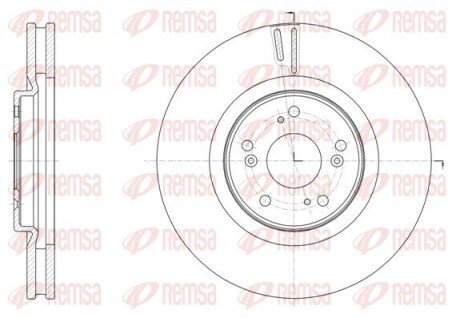 Диск гальмівний передній HONDA Accord 08- (АКП) REMSA 61607.10