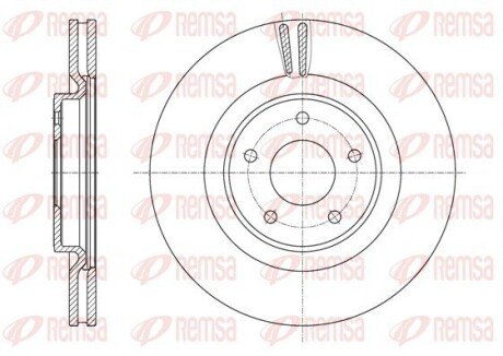NISSAN Диск гальмівний передній X-TRAIL III 1.6 DIG-T 14- REMSA 61622.10