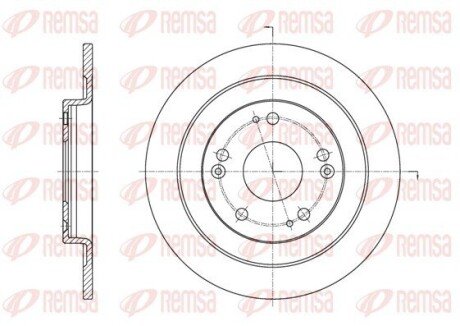 HONDA Диск гальмівний задній CIVIC IX 12- REMSA 61654.00