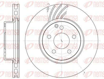 DB гальмівний диск перед (вентил.) (312*28) W211 02- REMSA 6677.10