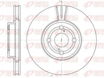 TOYOTA гальмівний диск передн.Corolla 02- REMSA 6703.10 (фото 1)