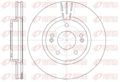 HYUNDAI диск гальмівний передній Santa Fe 01- REMSA 6897.10