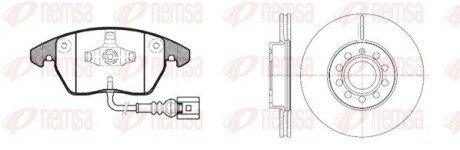 Комплект: 2 диска+ 4 колодки гальмівних REMSA 81030.00 (фото 1)