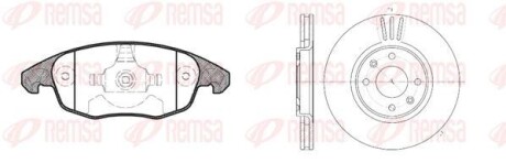 Комплект: 2 диска+ 4 колодки гальмівних REMSA 81248.00