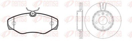 Комплект: 2 диска+ 4 колодки гальмівних REMSA 8834.00