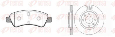 Комплект: 2 диска+ 4 колодки гальмівних REMSA 8840.00