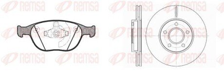 Комплект: 2 диска+ 4 колодки гальмівних REMSA 8984.00