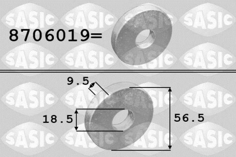 Кільце колінчастого валу SASIC 8706019