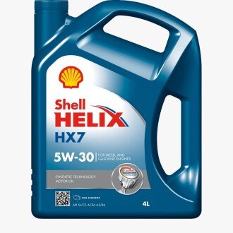 4л Helix HX7 5W-30 масло синтетичне SL/CF A3/B4 SHELL 550040004