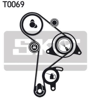 Комплект ГРМ (ремінь + ролик) SKF VKMA01016