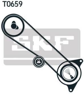 Комплект ГРМ (ремінь + ролик) SKF VKMA91022