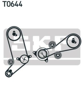 Комплект ГРМ, пас+ролик+помпа SKF VKMC012582