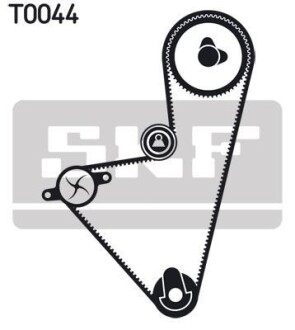 Комплект ГРМ, пас+ролик+помпа SKF VKMC03100