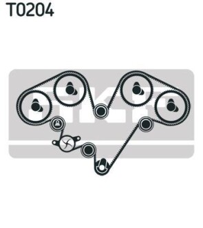 Комплект ГРМ, пас+ролик+помпа SKF VKMC039022