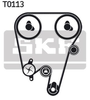 Комплект ГРМ, пас+ролик+помпа SKF VKMC06603
