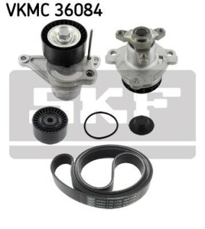 Роликовий модуль натягувача ременя (ролик, ремінь, помпа) SKF VKMC 36084